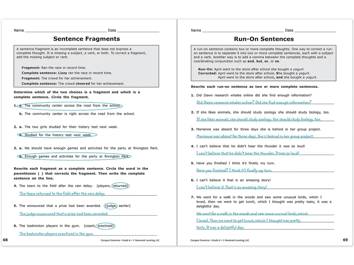 Conquer Grammar Workbook - US 3833