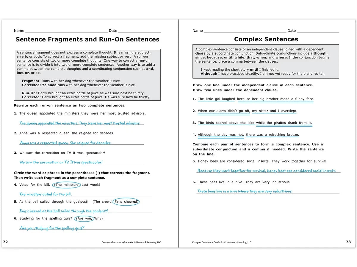 Conquer Grammar Workbook - US 3833
