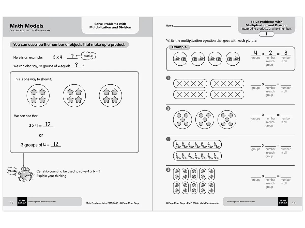 Math Fundamentals Workbook - Gr. 3 - US 1199