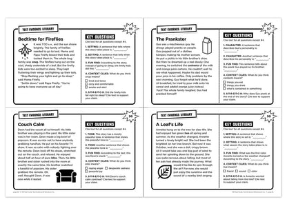 Text Evidence 100 Task Cards Workbook - US 7520