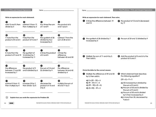 Mathematics Workbook - Gr. 5 - US 1759
