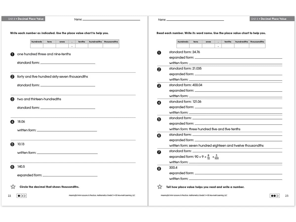 Mathematics Workbook - Gr. 5 - US 1759