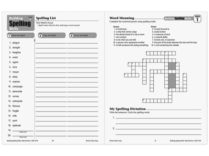 Building Spelling Skills Workbook - Gr. 6 - US 6348