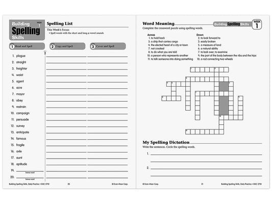 Building Spelling Skills Workbook - Gr. 6 - US 6348