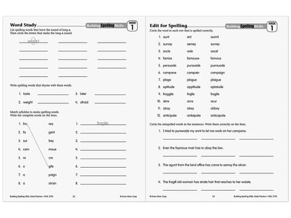 Building Spelling Skills Workbook - Gr. 6 - US 6348
