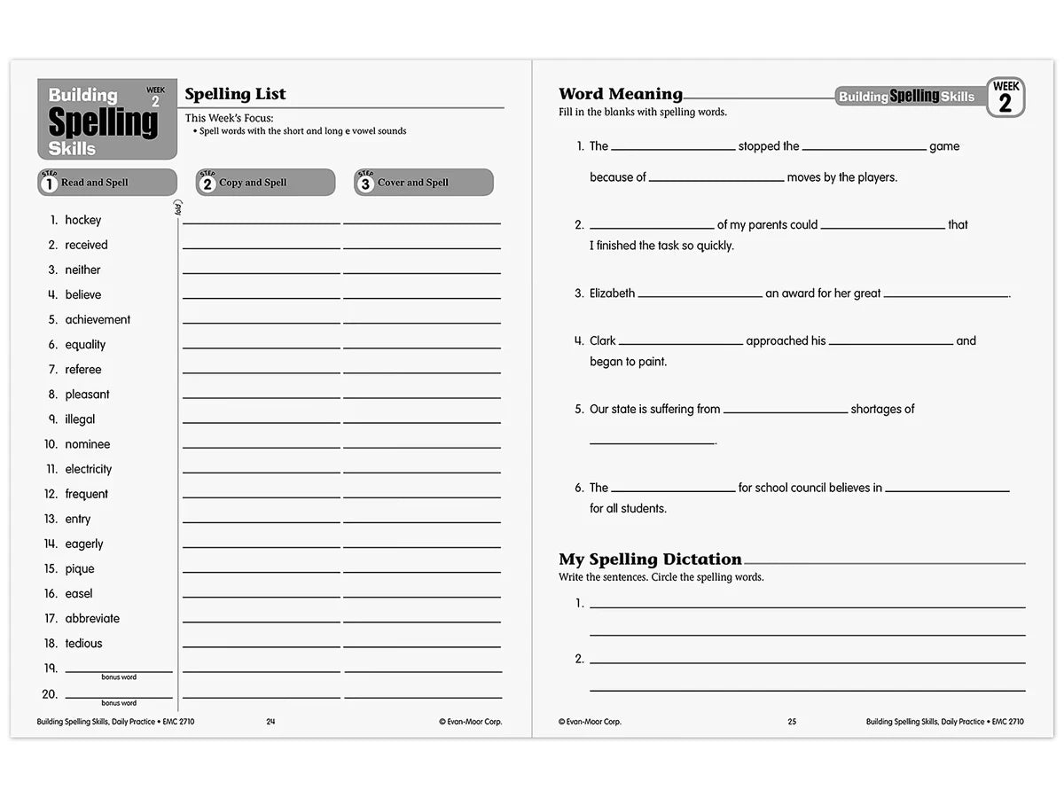 Building Spelling Skills Workbook - Gr. 6 - US 6348