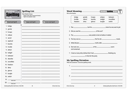 Building Spelling Skills Workbook - Gr. 4 - US 6353