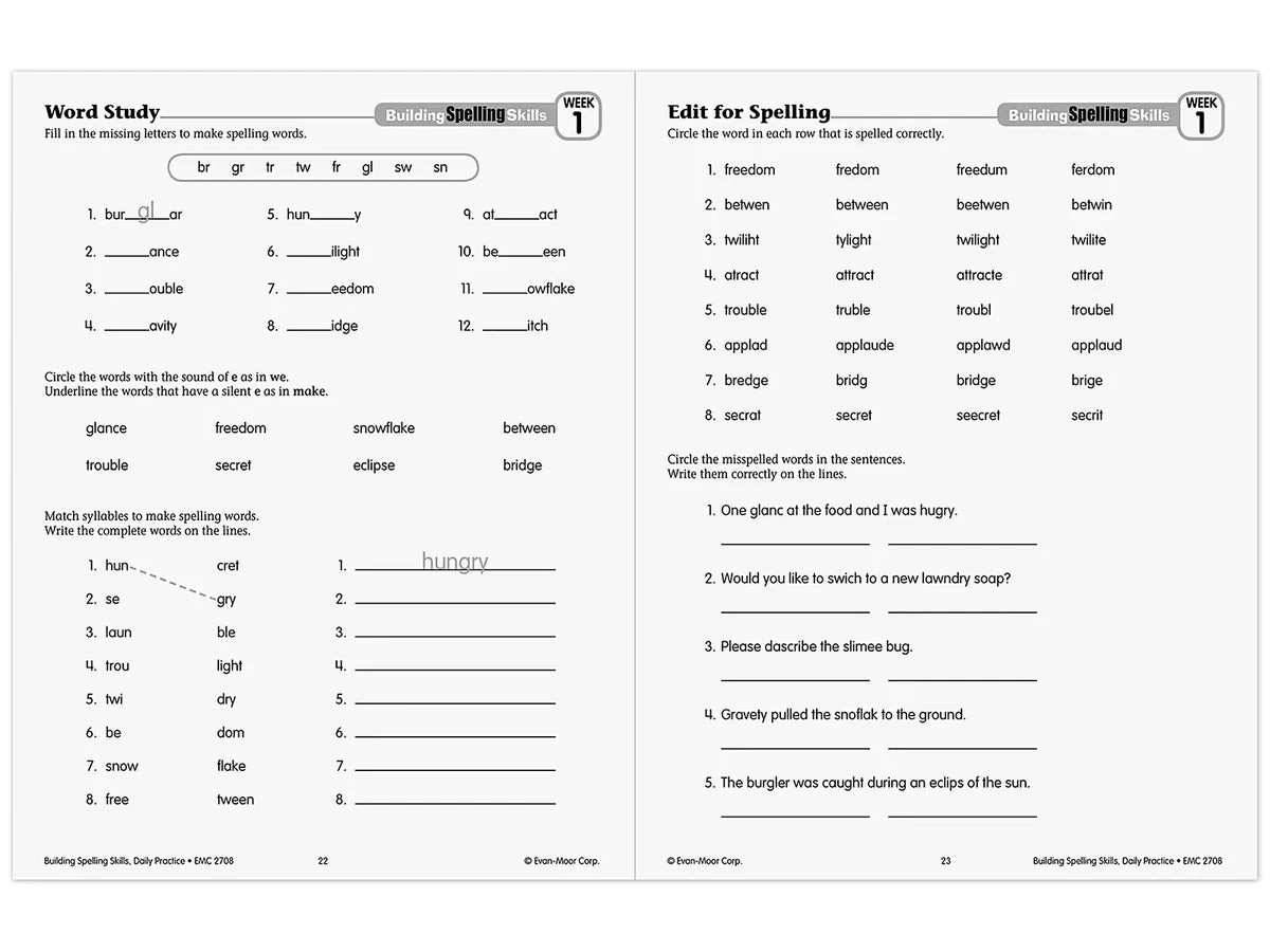 Building Spelling Skills Workbook - Gr. 4 - US 6353