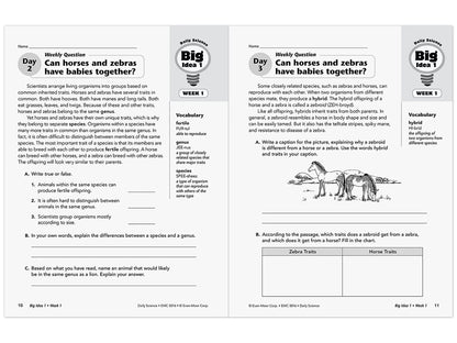 Daily Science Reproducible Activities Workbook - Gr. 6 - US 6119