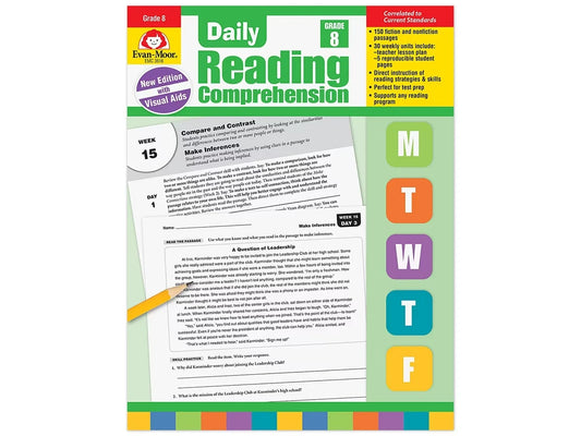Daily Reading Comprehension Activities Workbook - Gr. 8 - US 9617