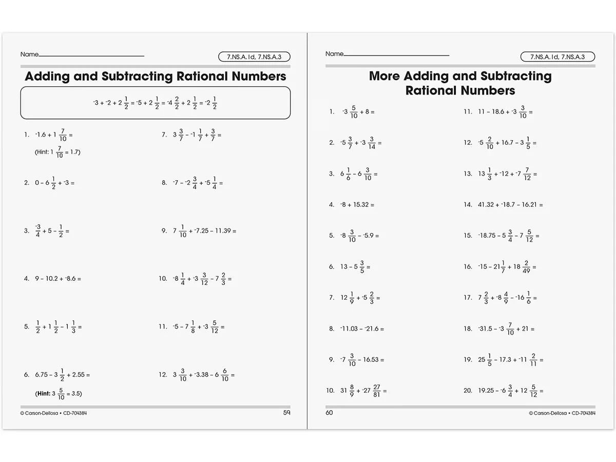 The 100+ Series™ Pre-Algebra Workbook - US 7061
