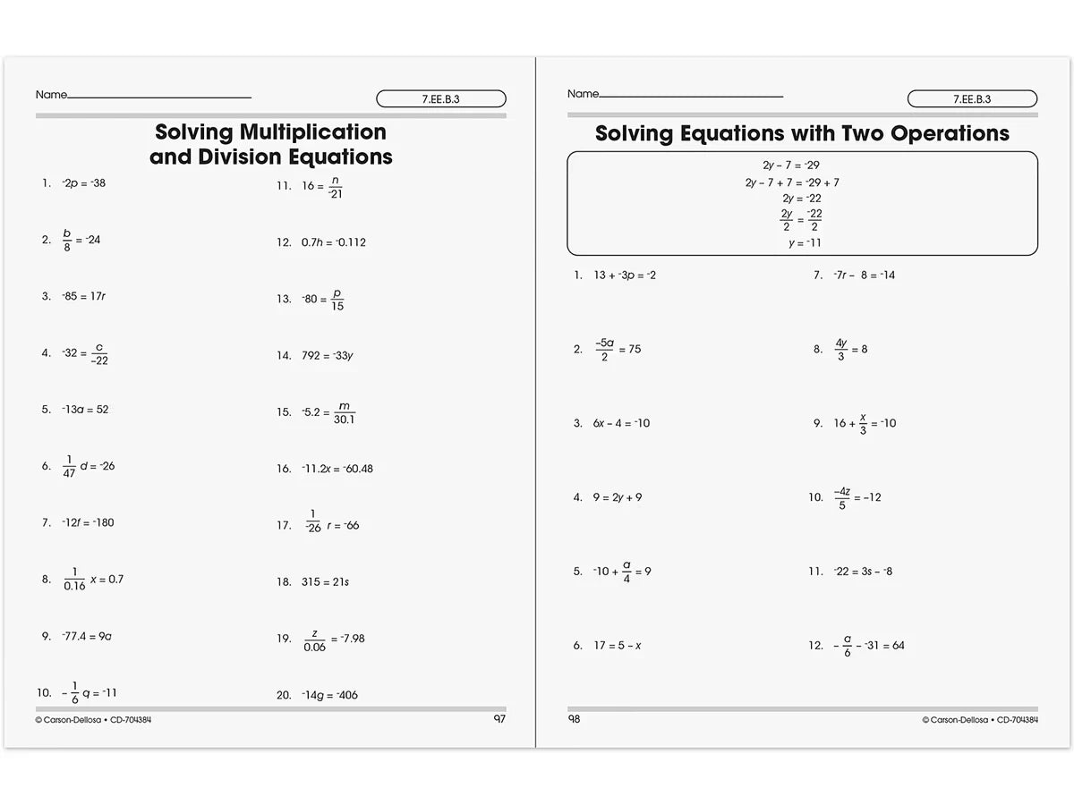 The 100+ Series™ Pre-Algebra Workbook - US 7061
