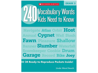240 Words Kids Need to Know Workbook - Gr. 3 - US 9044