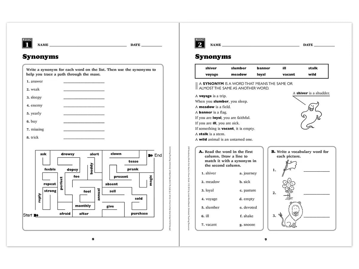 240 Words Kids Need to Know Workbook - Gr. 3 - US 9044