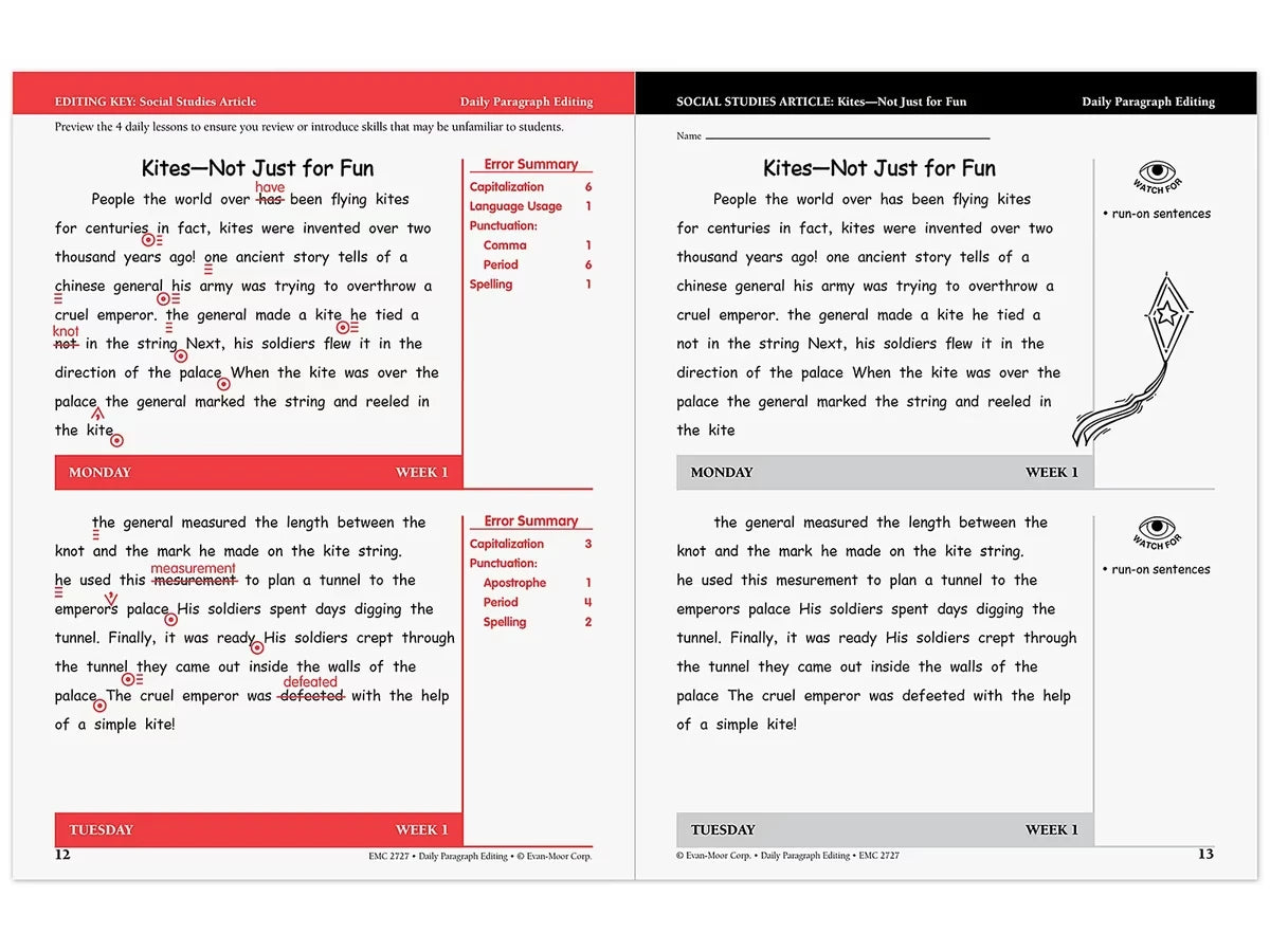 Daily Paragraph Editing Workbook - Gr. 4 - US 4748