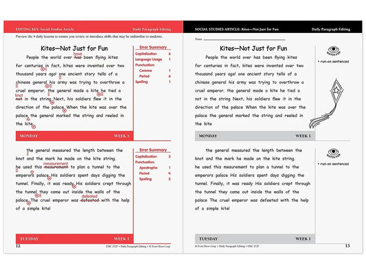Daily Paragraph Editing Workbook - Gr. 4 - US 4748