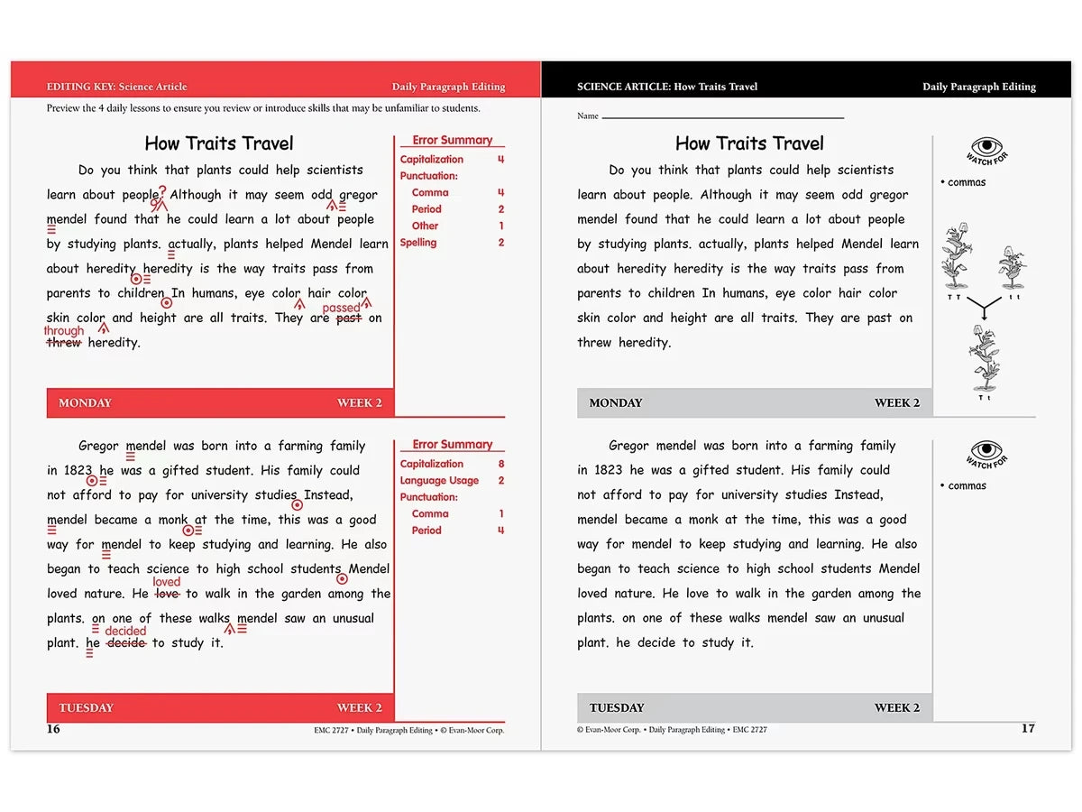 Daily Paragraph Editing Workbook - Gr. 4 - US 4748