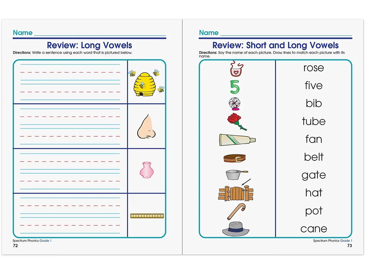 Spectrum® Phonics Workbook - Gr. 1 - US 1421