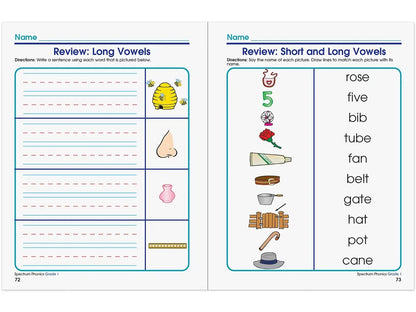 Spectrum® Phonics Workbook - Gr. 1 - US 1421