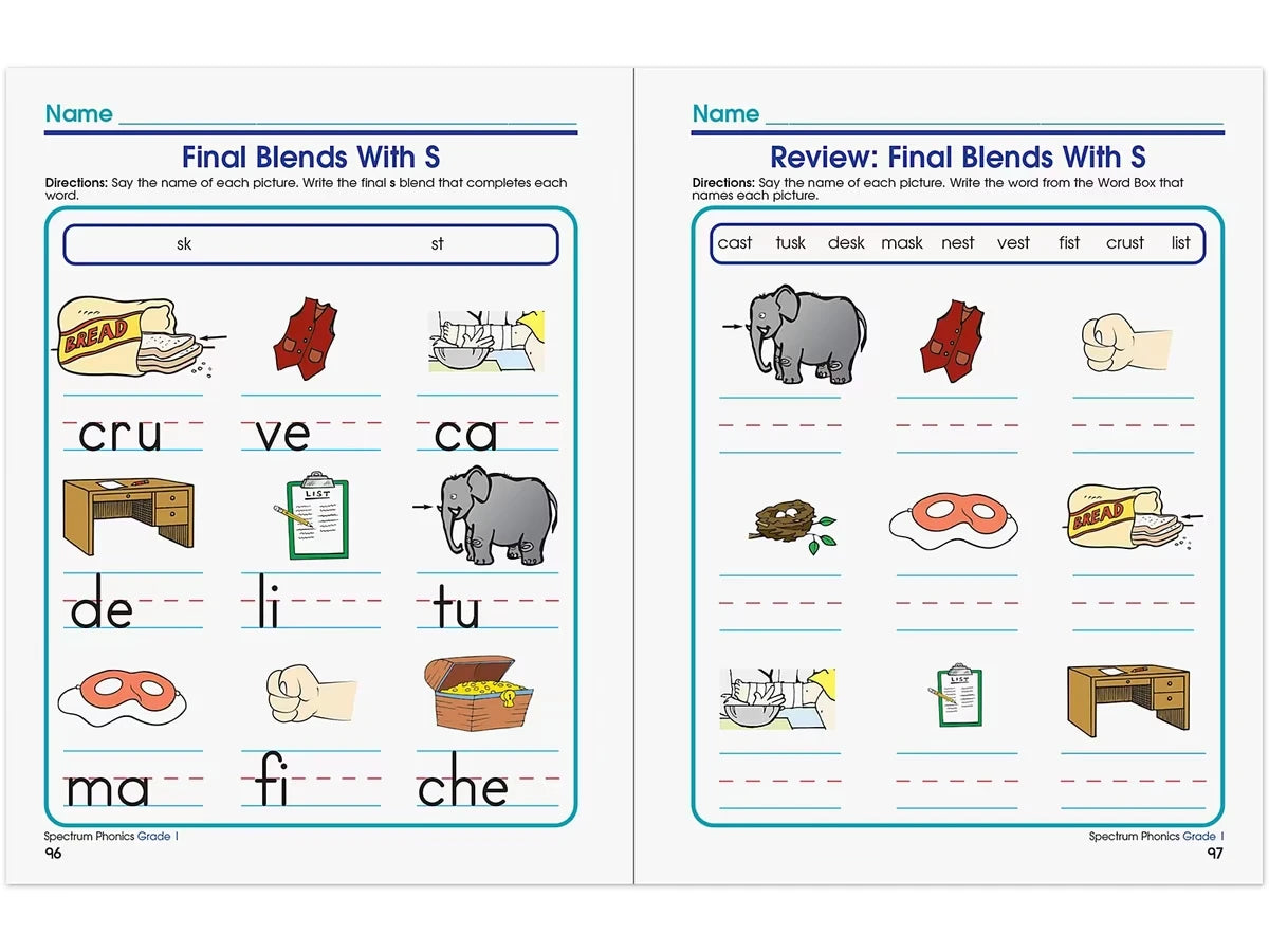 Spectrum® Phonics Workbook - Gr. 1 - US 1421