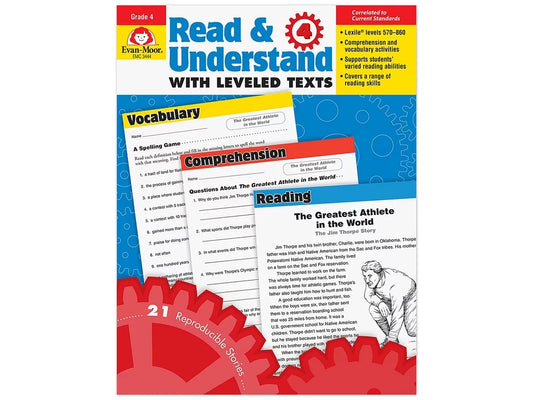 Read & Understand with Leveled Texts Workbook - Gr. 4 - US 5992