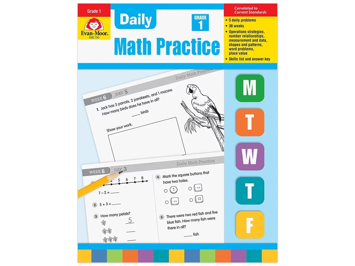 Daily Math Practice Workbook - Gr. 1 - US 6142