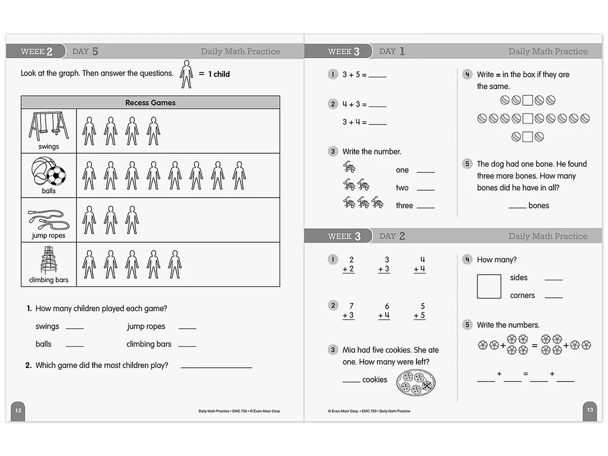 Daily Math Practice Workbook - Gr. 1 - US 6142