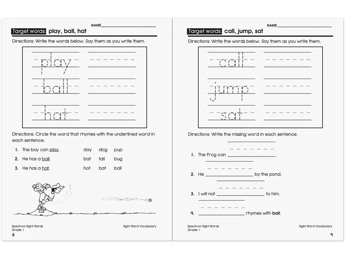 Spectrum® Sight-Words Workbook - Gr. 1 - US 8400