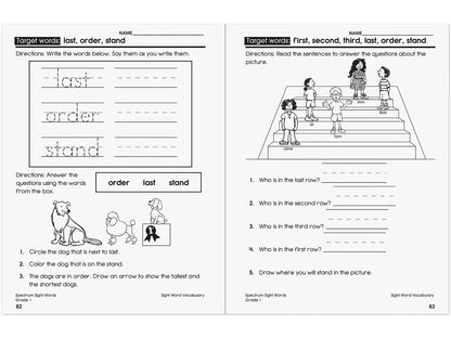 Spectrum® Sight-Words Workbook - Gr. 1 - US 8400