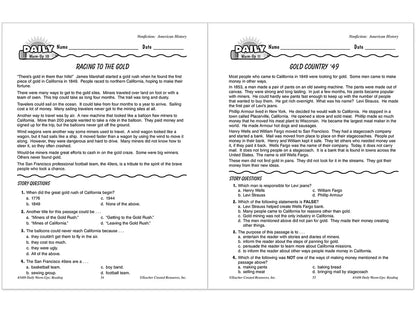 Reading Daily Warm-Ups Workbook - Gr. 3 - US 1107