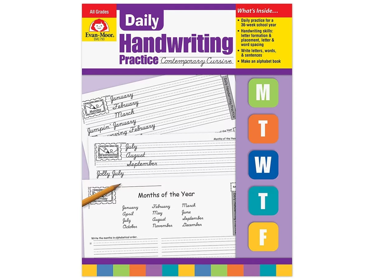 Contemporary Cursive Daily Handwriting Practice Workbook - US 7332
