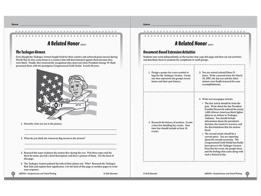Comprehension and Critical Thinking Workbook - Gr. 6 - US 5993