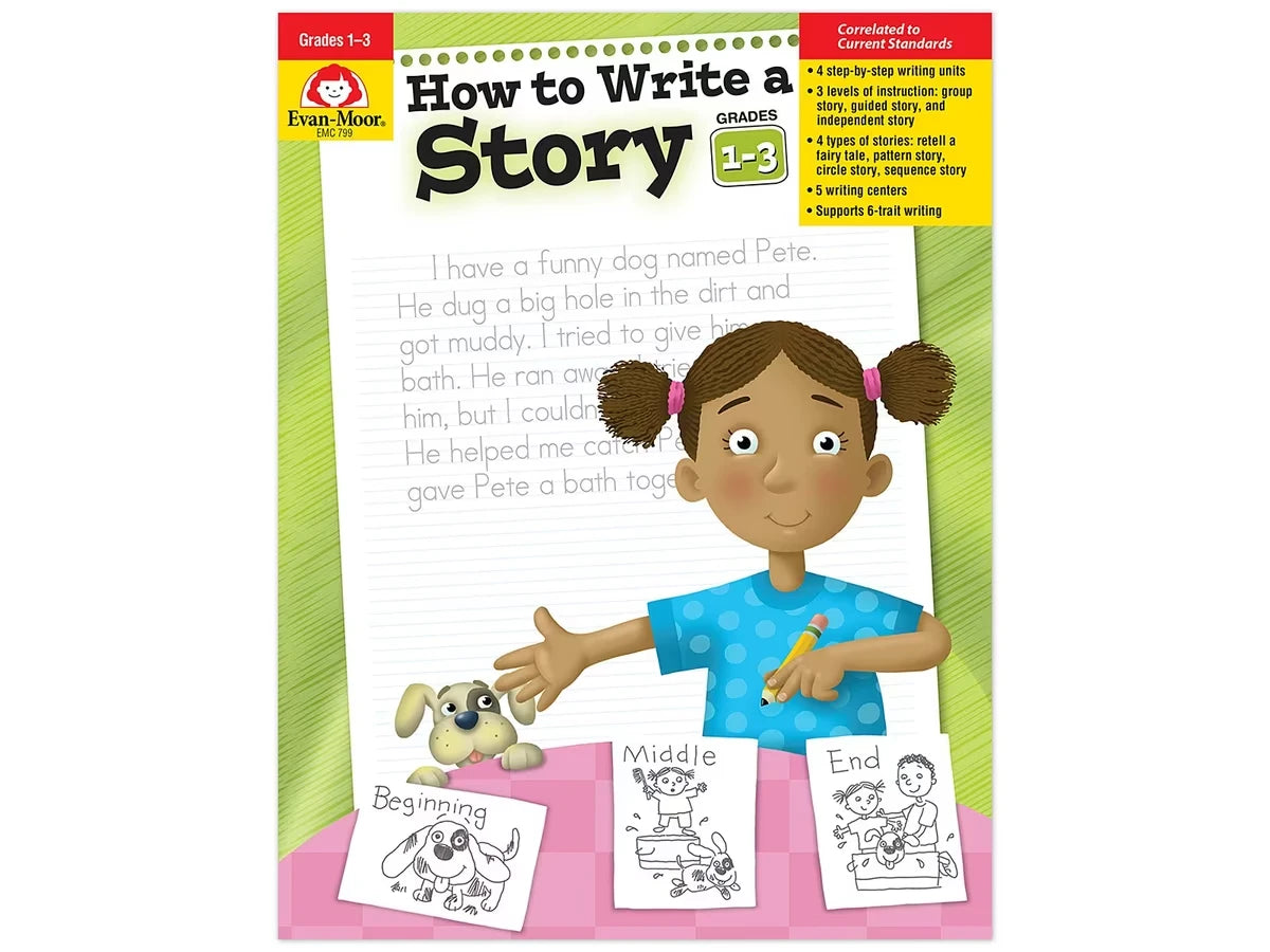 How to Write a Story Workbook - Gr. 1-3 - US 6387