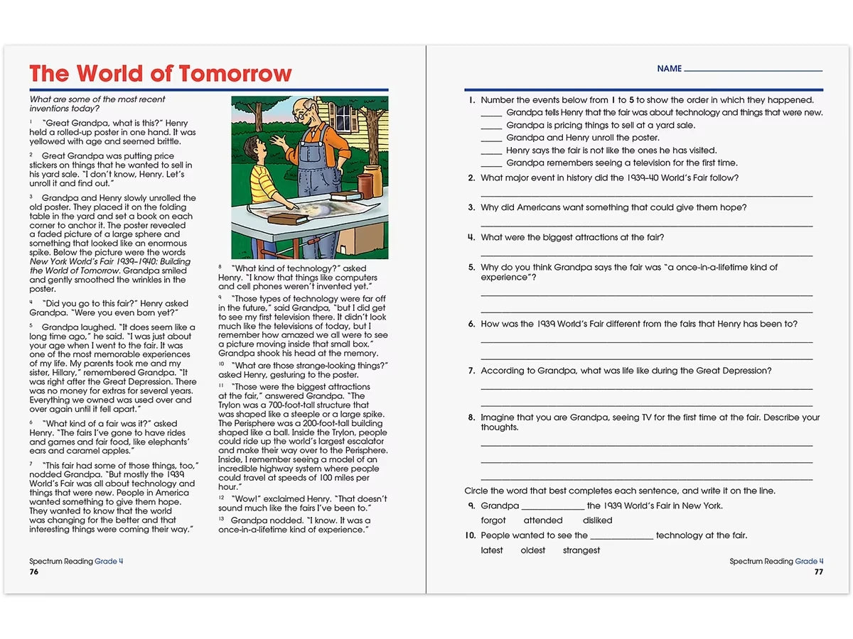 Spectrum® Reading Workbook - Gr. 4 - US 5554