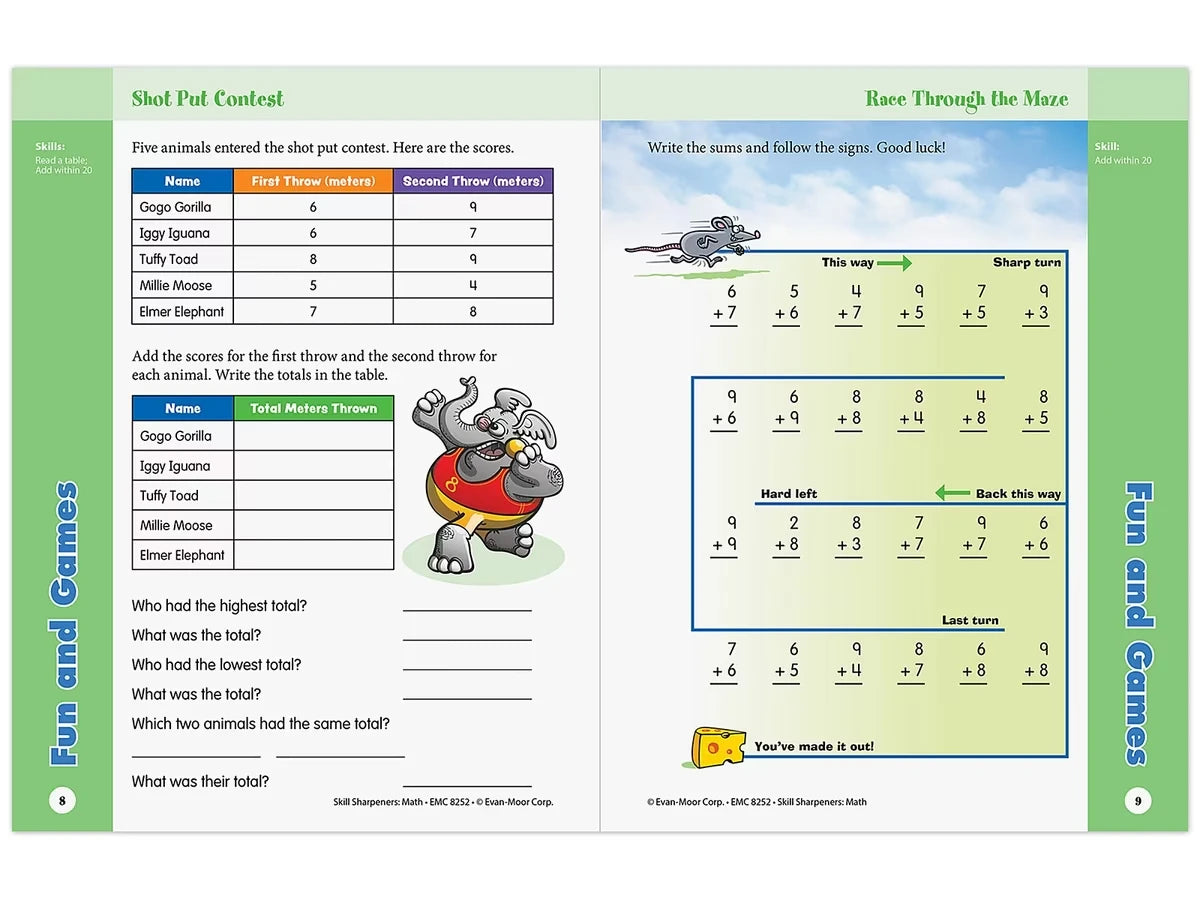 Math Skill Sharpeners Workbook - Gr. 2 - US 9782