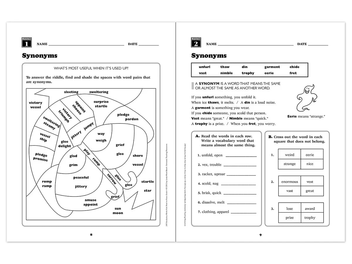 240 Words Kids Need to Know Workbook - Gr. 4 - US 6739