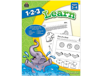 1-2-3 Learn Workbook - Preschool-Pre K - US 6413