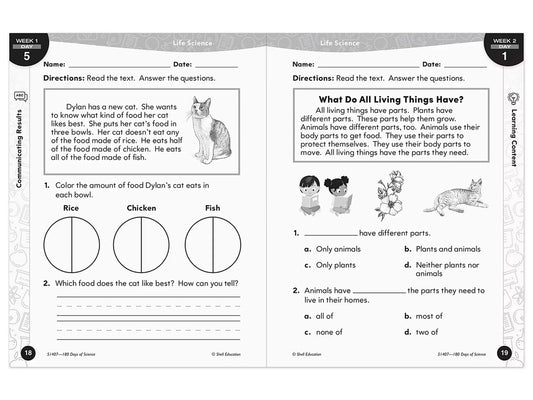 180 Days of Science Workbook - Gr. 1 - US 4446