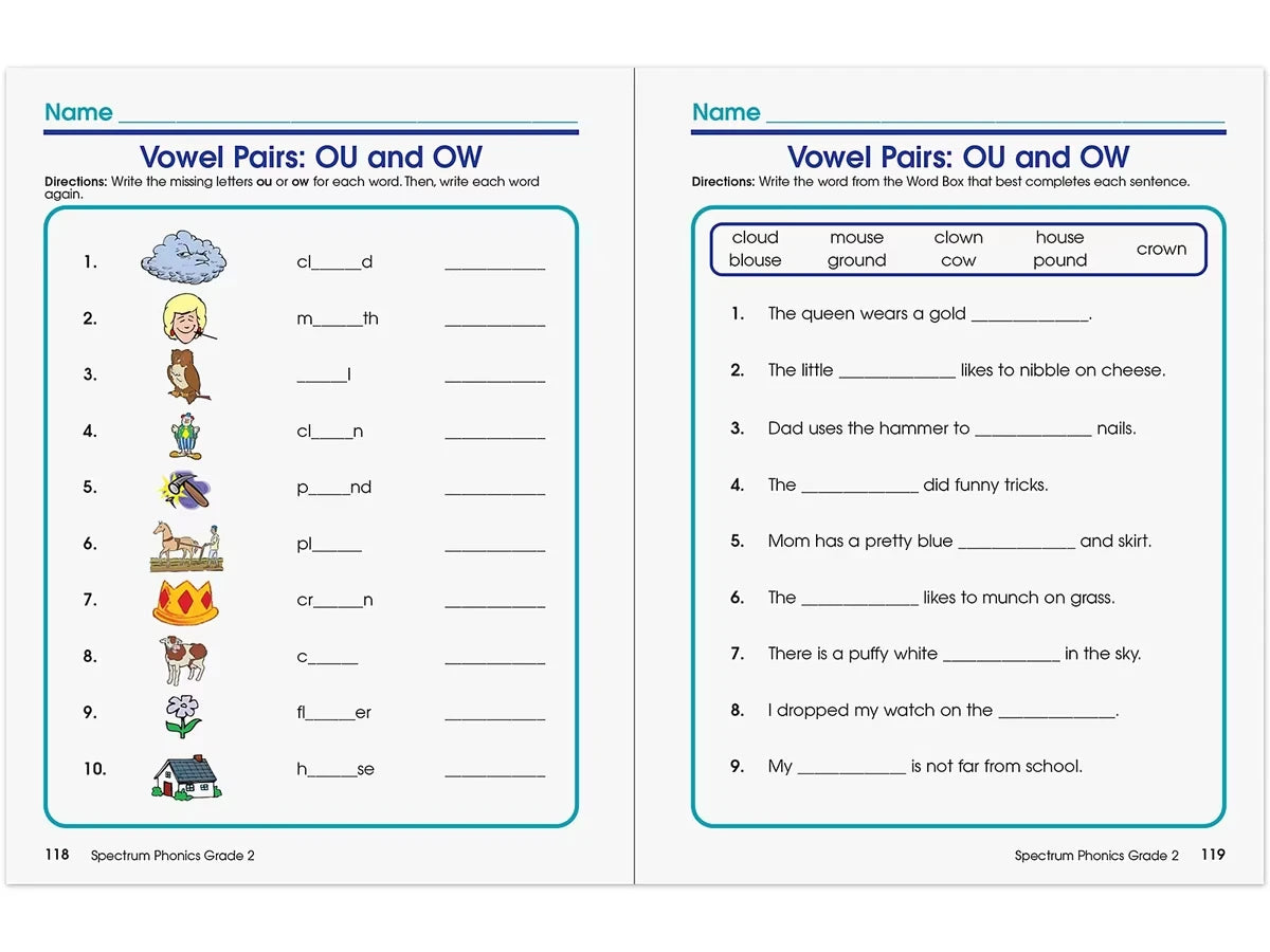 Spectrum® Phonics Workbook - Gr. 2 - US 3332