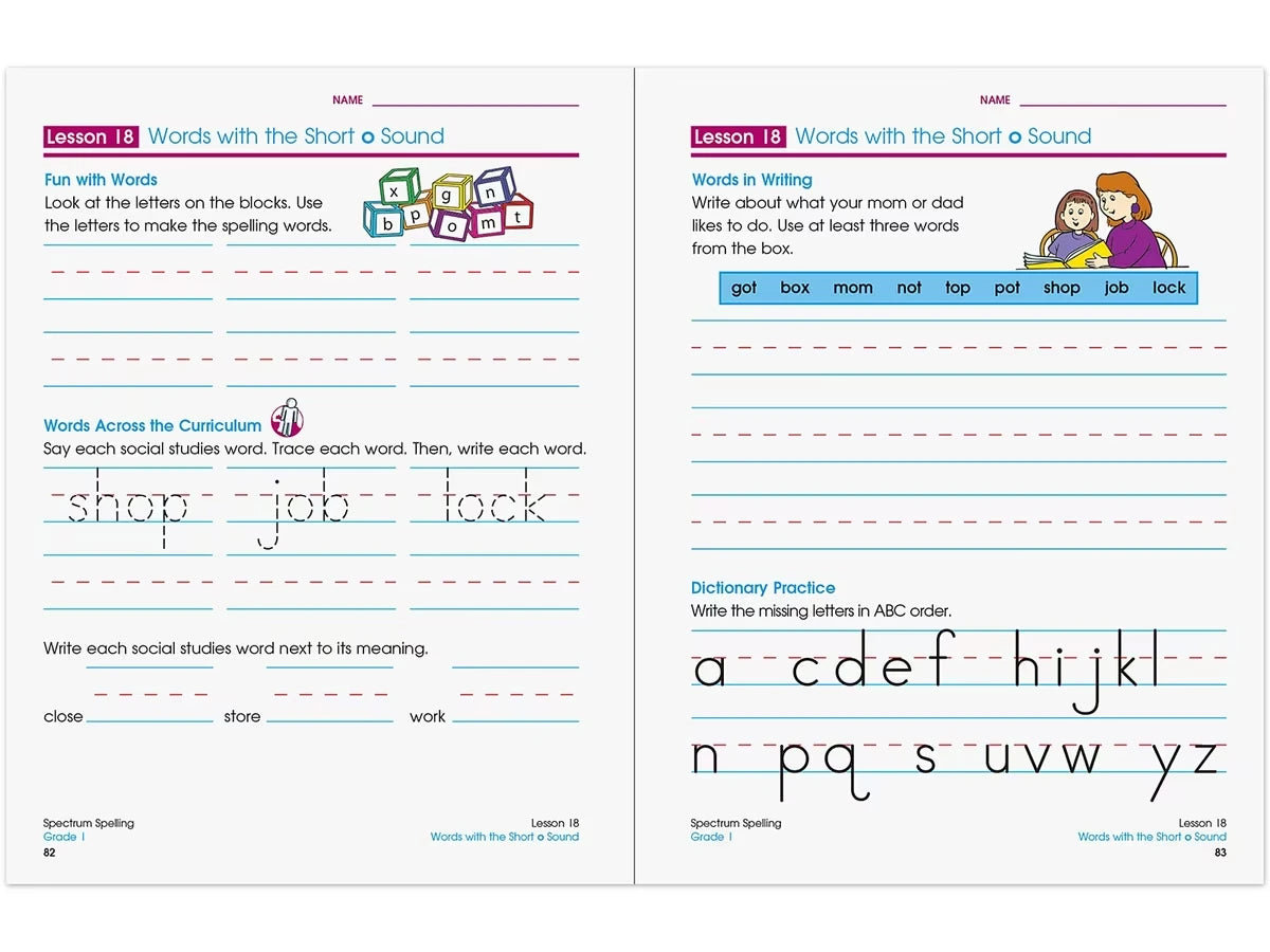 Spectrum® Spelling Workbook - Gr. 1 - US 3690