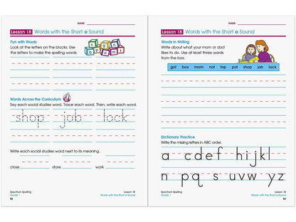 Spectrum® Spelling Workbook - Gr. 1 - US 3690