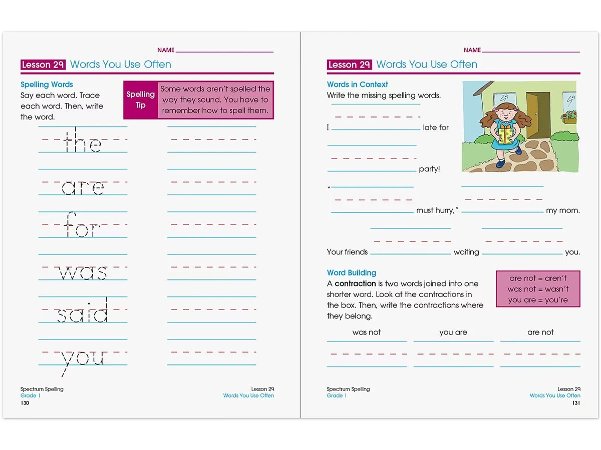 Spectrum® Spelling Workbook - Gr. 1 - US 3690