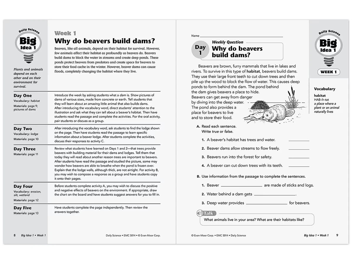 Daily Science Reproducible Activities Workbook - Gr. 4 - US 5255