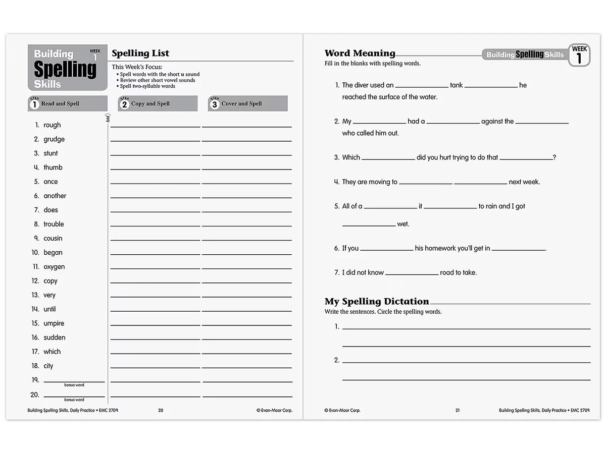 Building Spelling Skills Workbook - Gr. 5 - US 6442