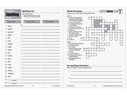 Building Spelling Skills Workbook - Gr. 5 - US 6442