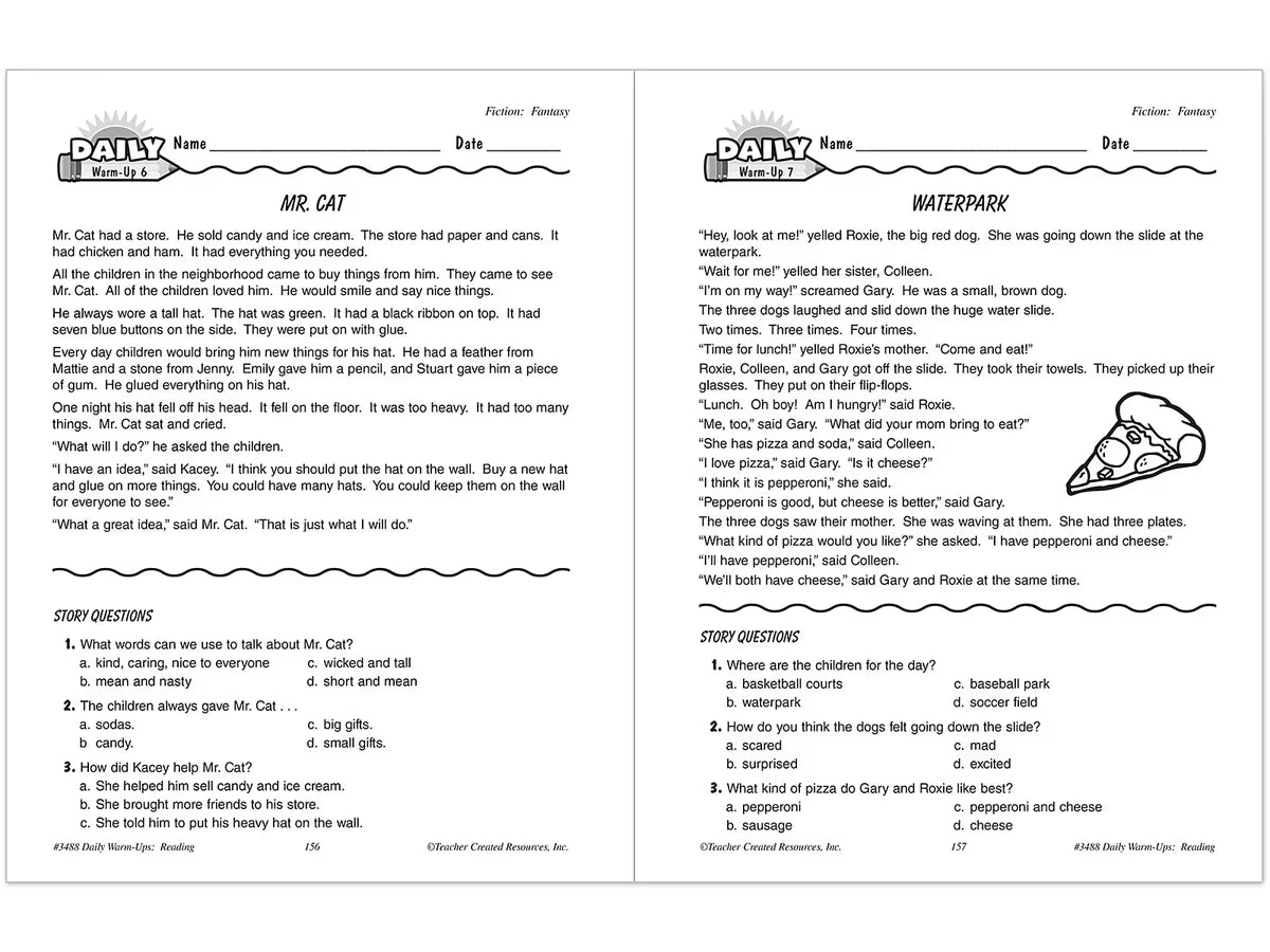 Reading Daily Warm-Ups Workbook - Gr. 2 - US 7732