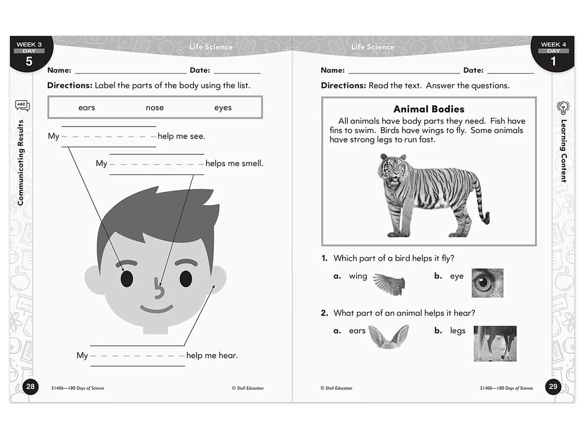 180 Days of Science Workbook - Kindergarten - US 9556