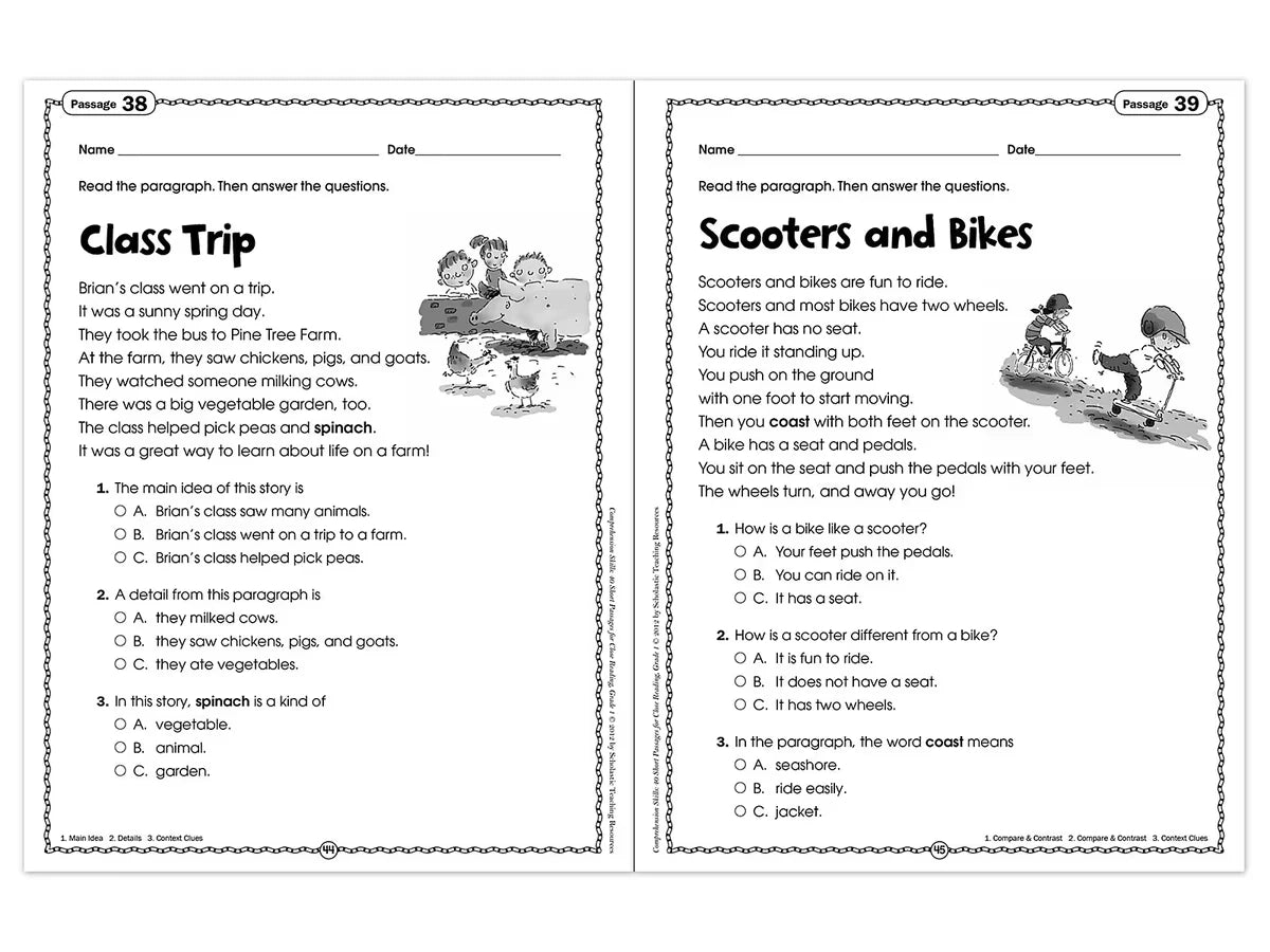 Comprehension Skills Workbook - Gr. 1 - US 3044