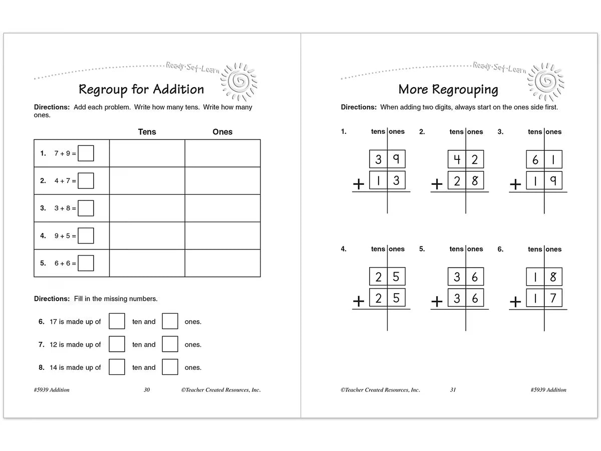 Addition Workbook - US 5995