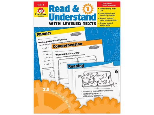 Read & Understand with Leveled Texts Workbook - Gr. 1 - US 8763